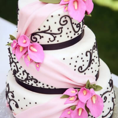 Bakery - Pink Flower Wedding Cake, Pies, Wedding Cakes, Desserts, Cakes, Stax Omega, Stax Bakery, Greenville SC